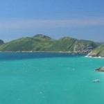 Boats over a crystalline turquoise sea in Arraial do Cabo
